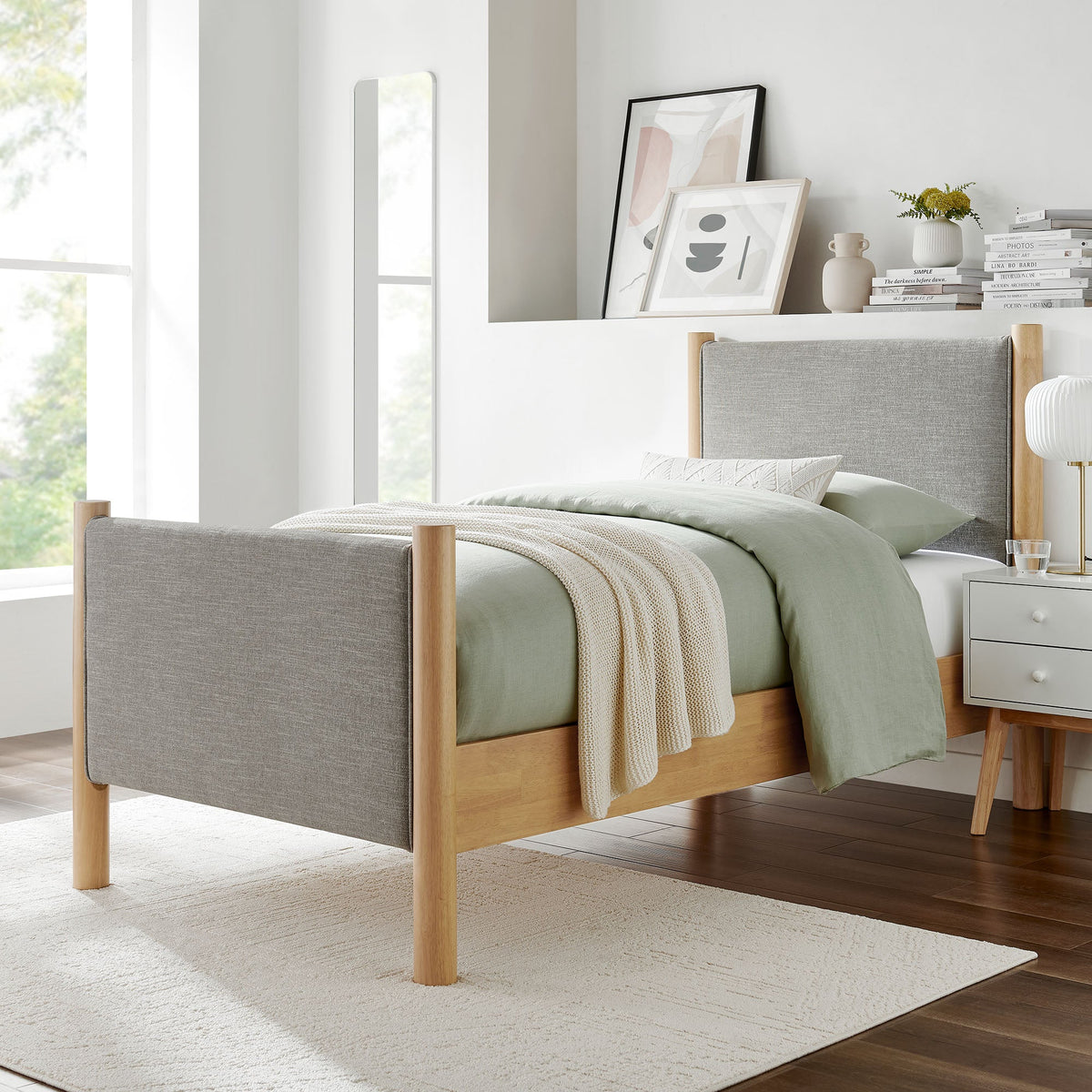 Maven Fabric Upholstered Platform Bed