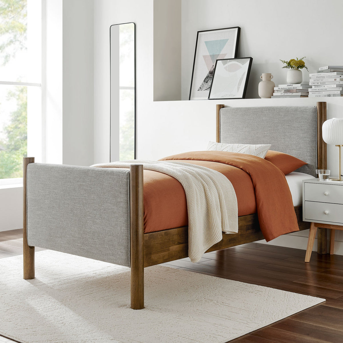 Maven Fabric Upholstered Platform Bed
