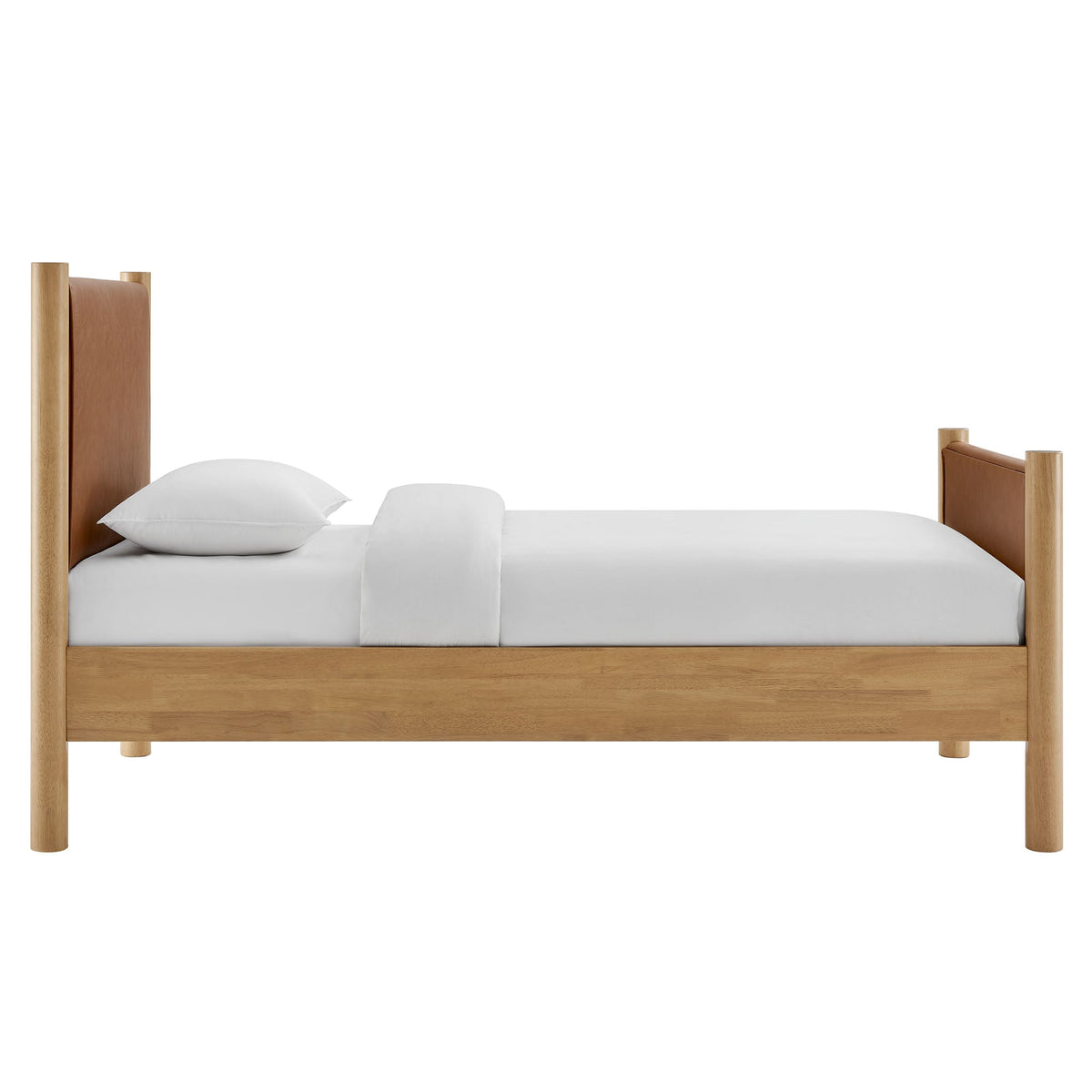 Maven Vegan Leather Upholstered Platform Bed