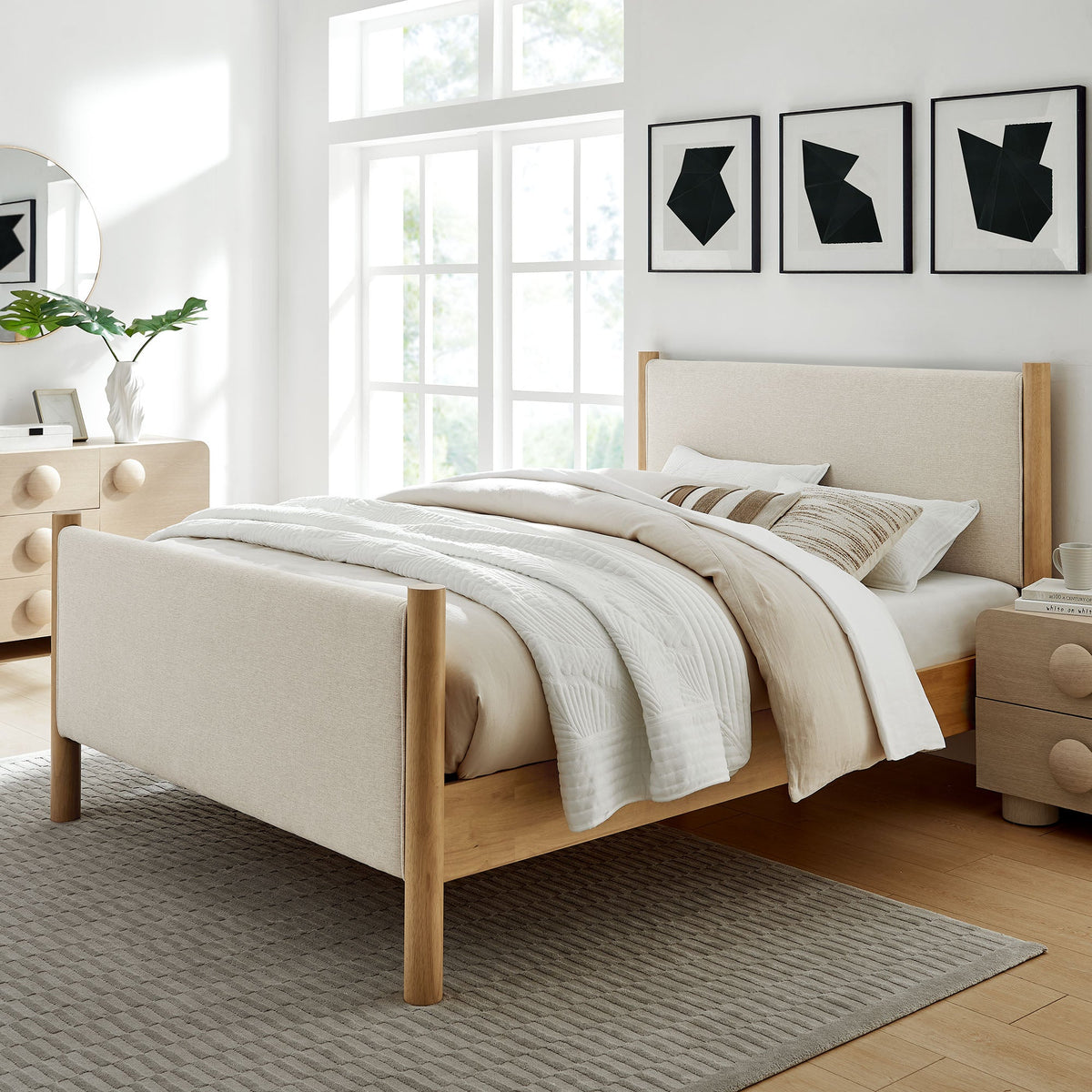 Maven Fabric Upholstered Platform Bed