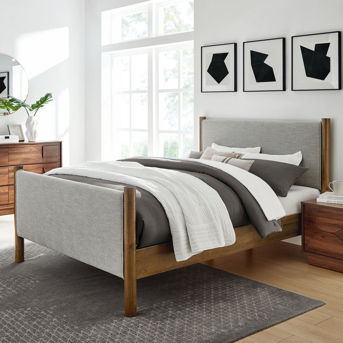 Maven Fabric Upholstered Platform Bed