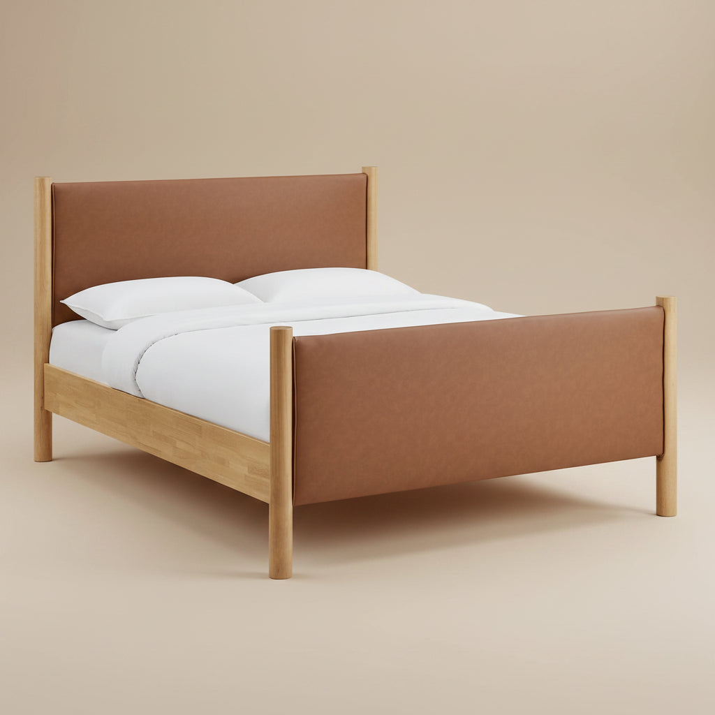Maven Queen Size Vegan Leather Upholstered Platform Bed by Modway