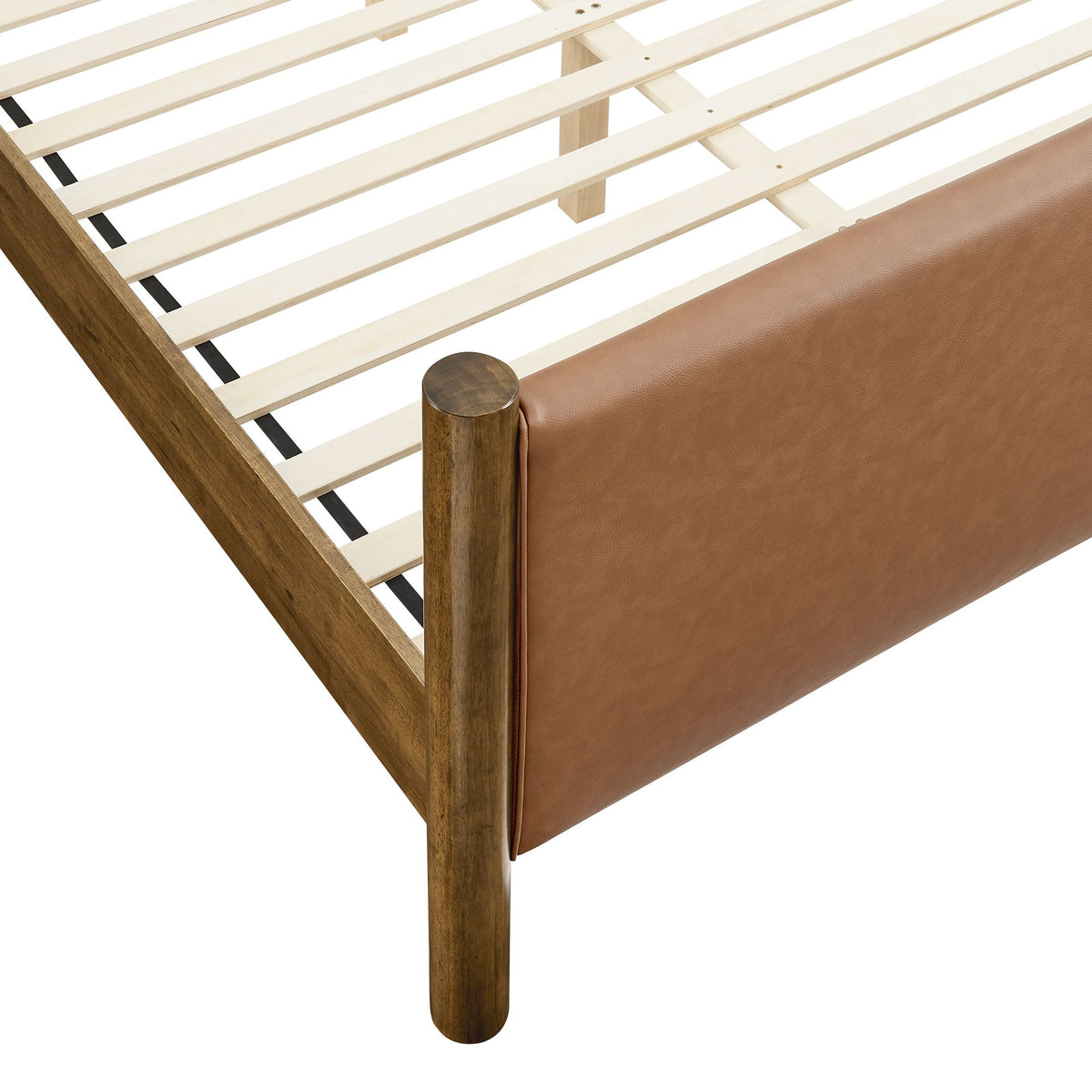 Maven Vegan Leather Upholstered Platform Bed