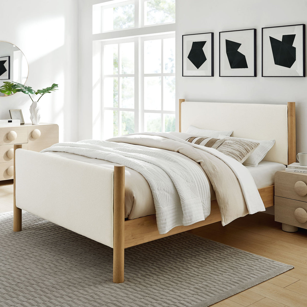 Maven Fabric Upholstered Platform Bed