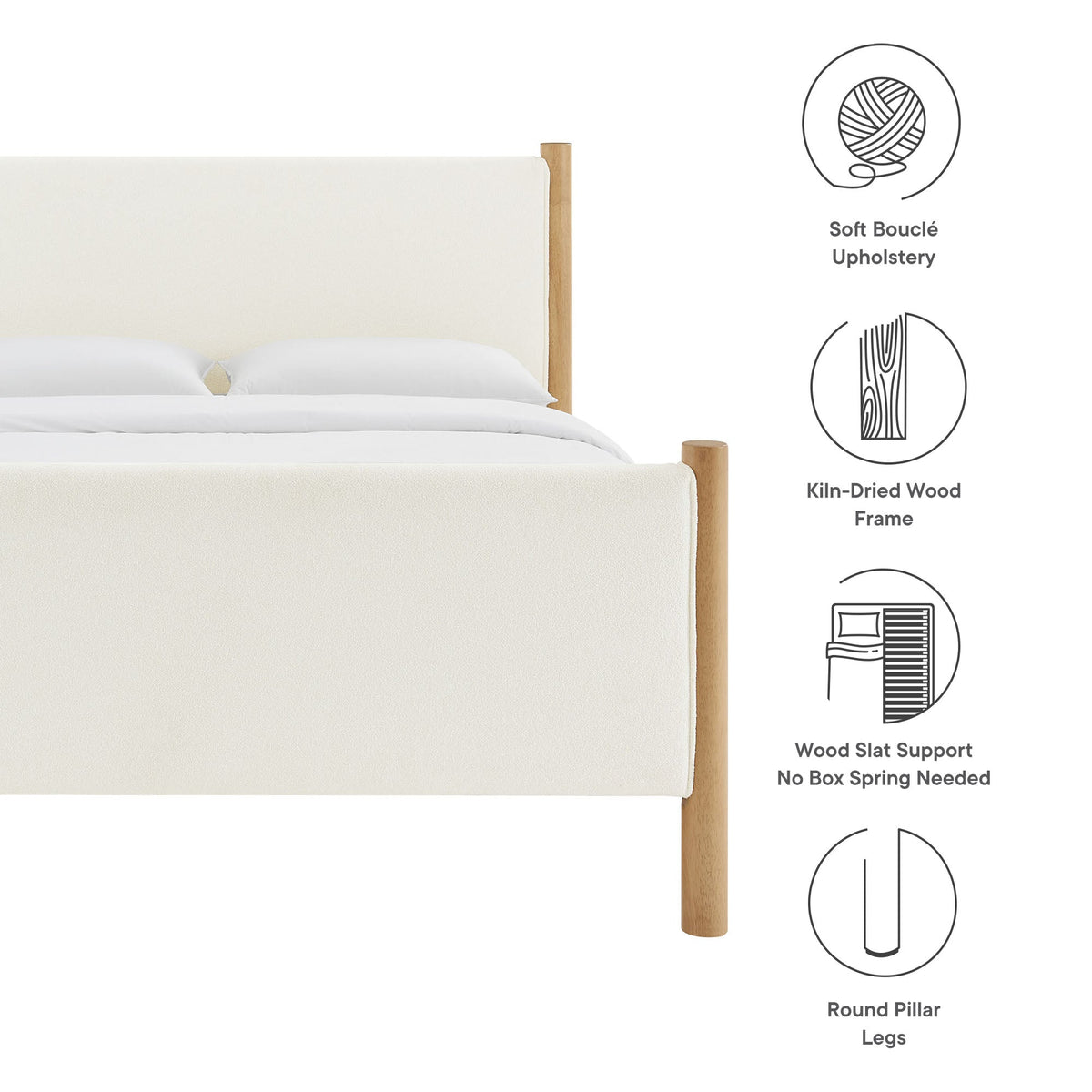 Maven Fabric Upholstered Platform Bed