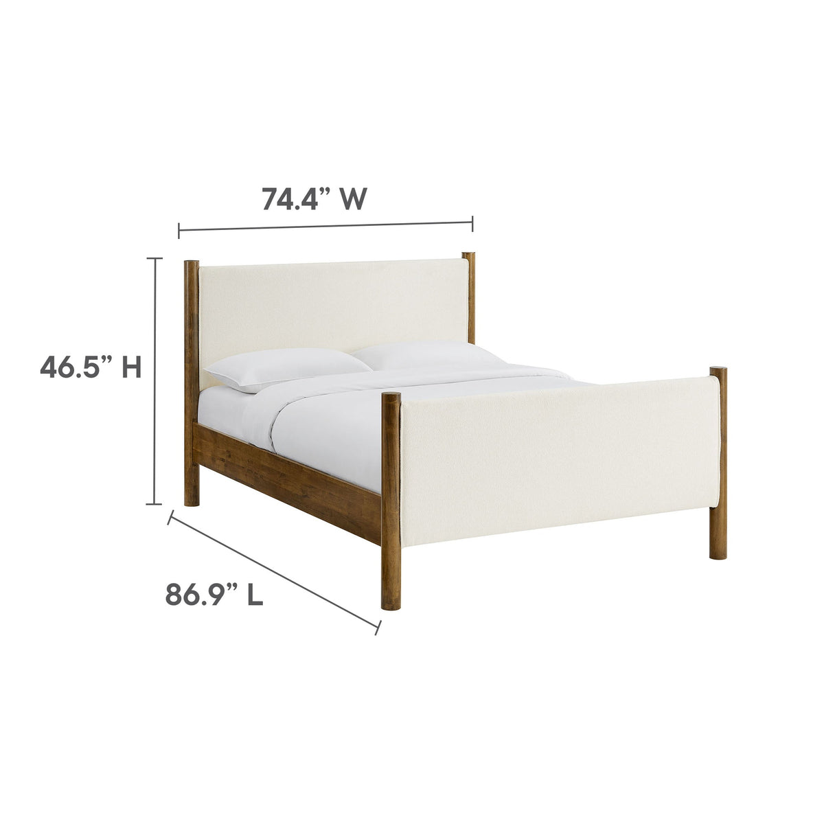 Maven Fabric Upholstered Platform Bed