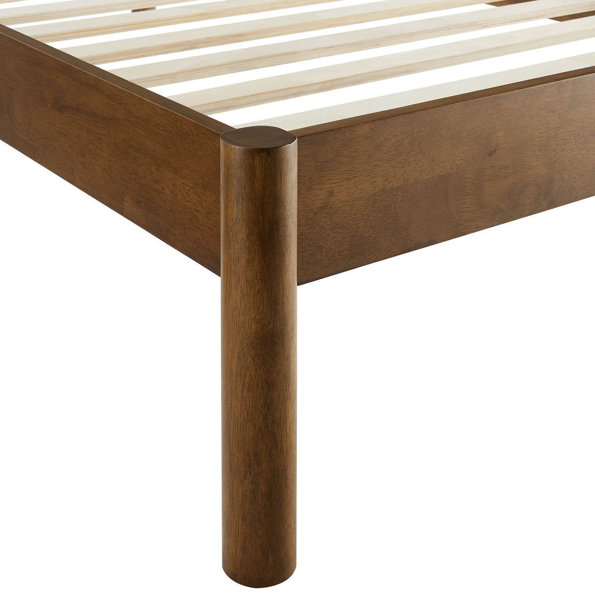 Olea Channel Tufted Boucle Solid Wood Platform Bed