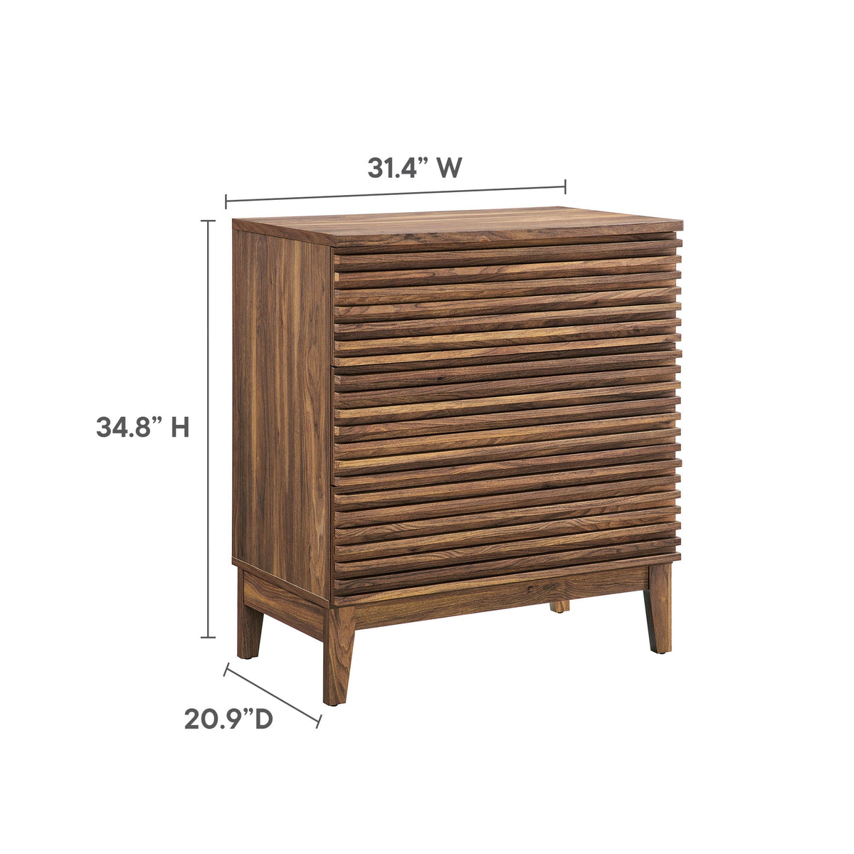 Render Large 3-Drawer Nightstand - view 9