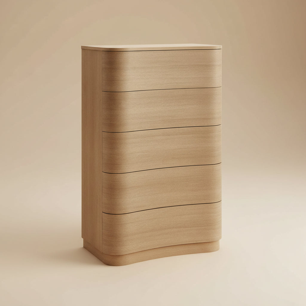 Mirae 5-Drawer Curved Dresser Chest of Drawers by Modway
