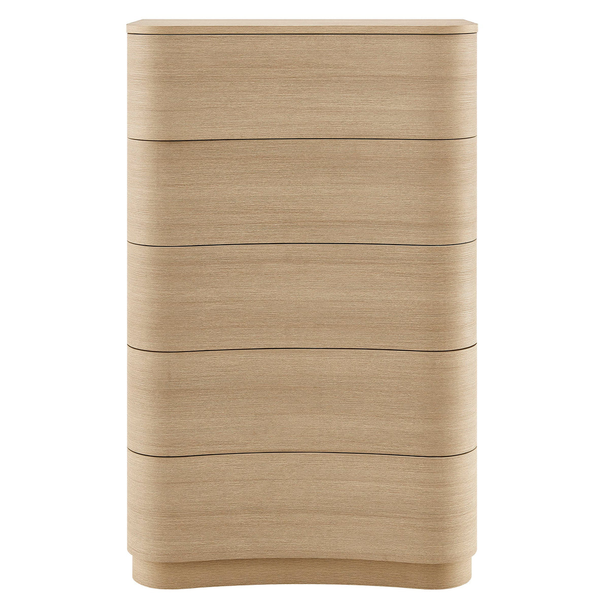 Mirae 5-Drawer Curved Dresser Chest of Drawers