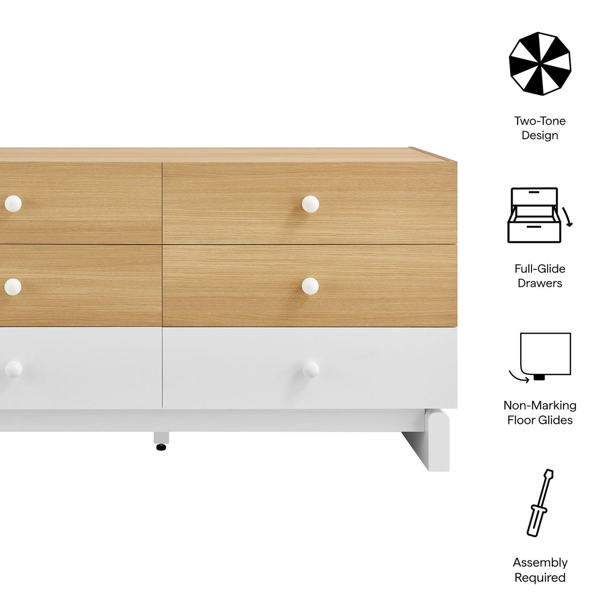 Nolia 6-Drawer Color Block Dresser - view 8