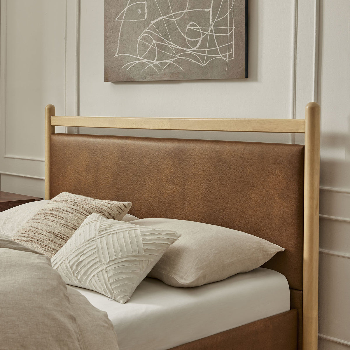 Ginny Vegan Leather Platform Bed Frame