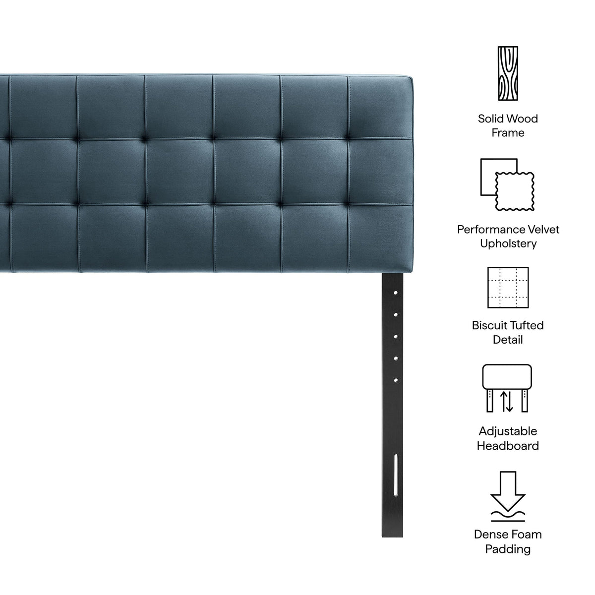 Lily Biscuit Tufted Performance Velvet Headboard