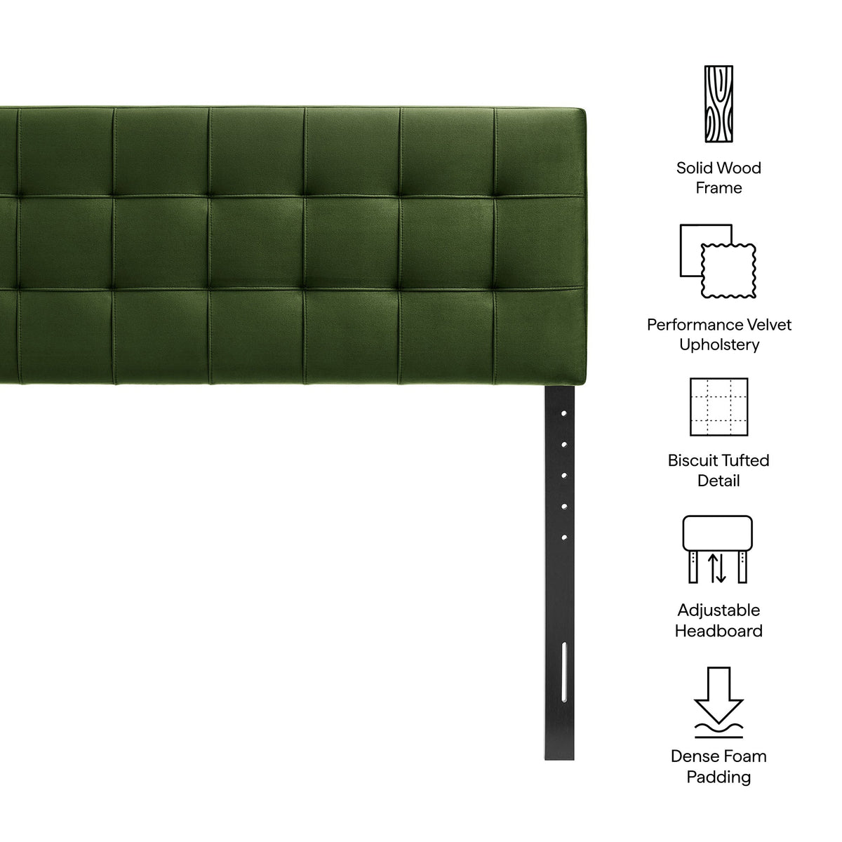 Lily Biscuit Tufted Performance Velvet Headboard