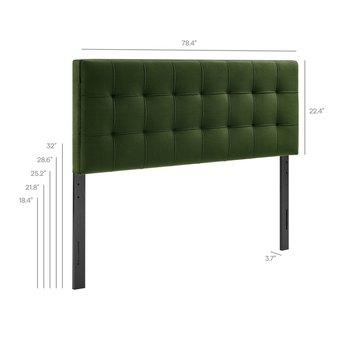 Lily Biscuit Tufted Performance Velvet Headboard