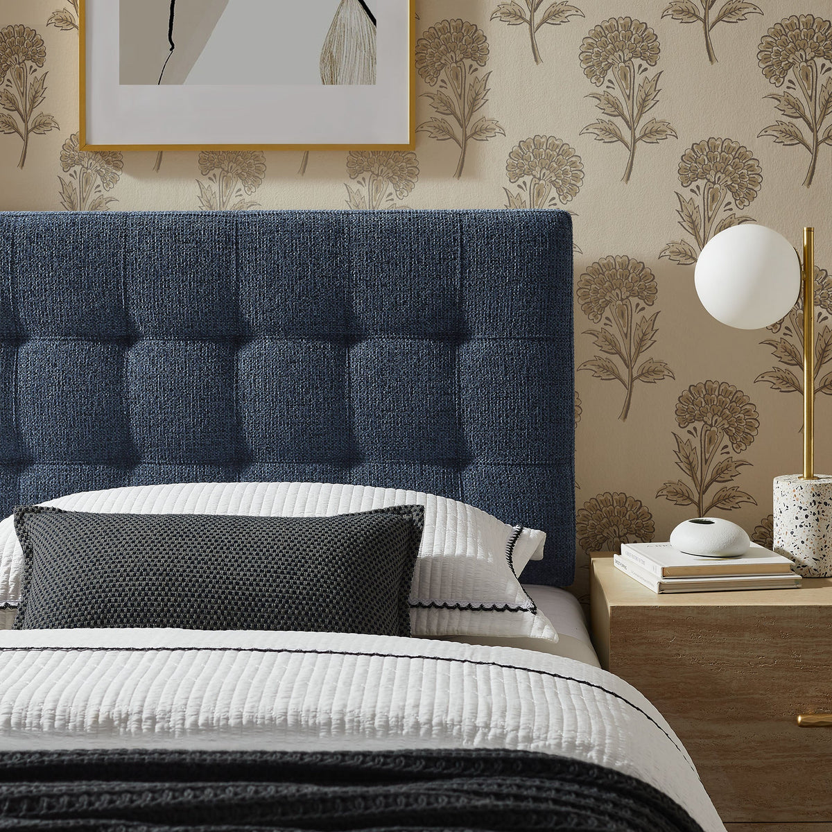 Lily Upholstered Fabric Headboard
