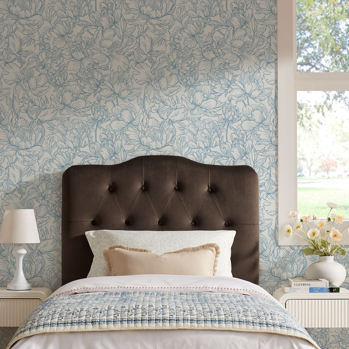 Annabel Diamond Tufted Performance Velvet Headboard