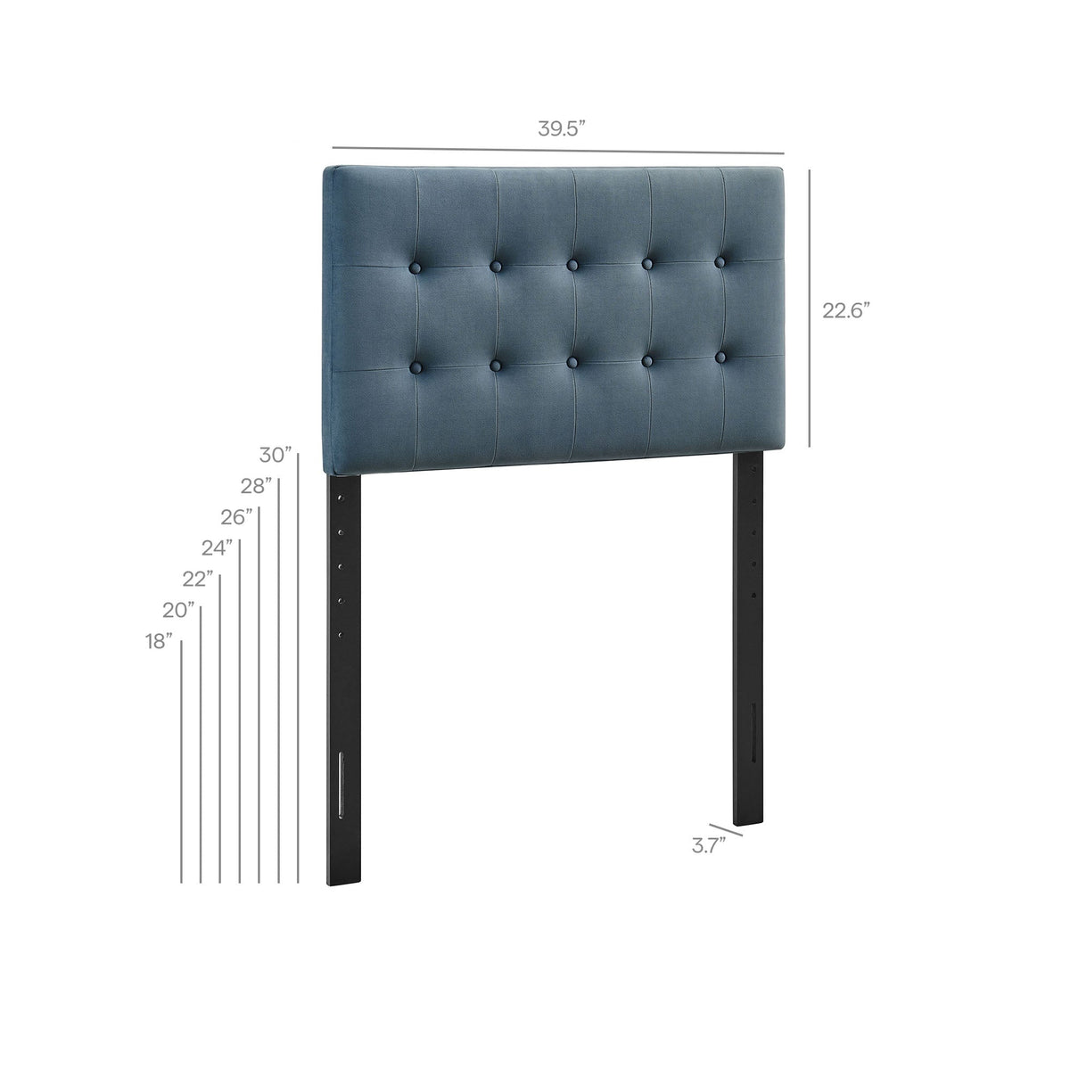 Emily Biscuit Tufted Performance Velvet Headboard