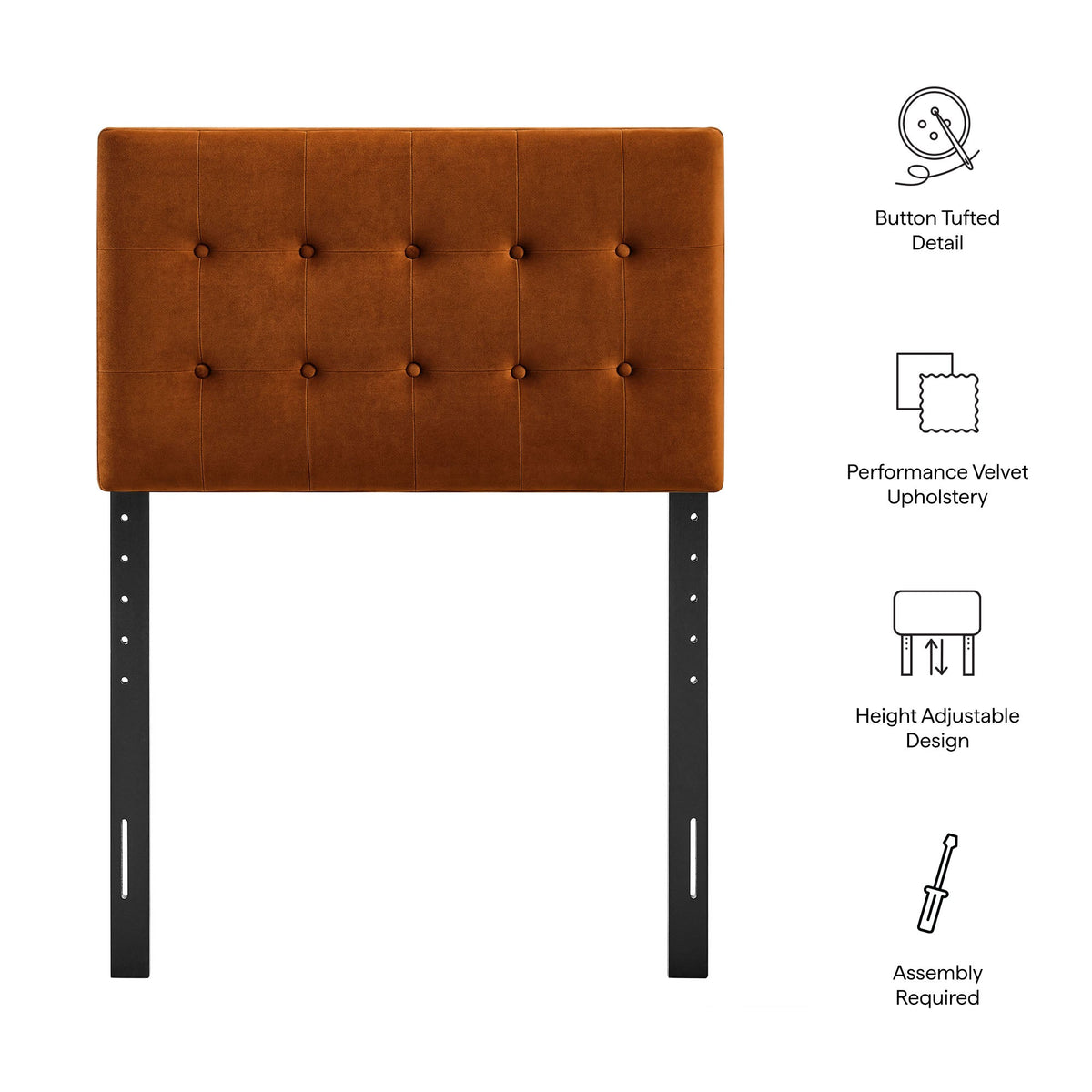 Emily Biscuit Tufted Performance Velvet Headboard