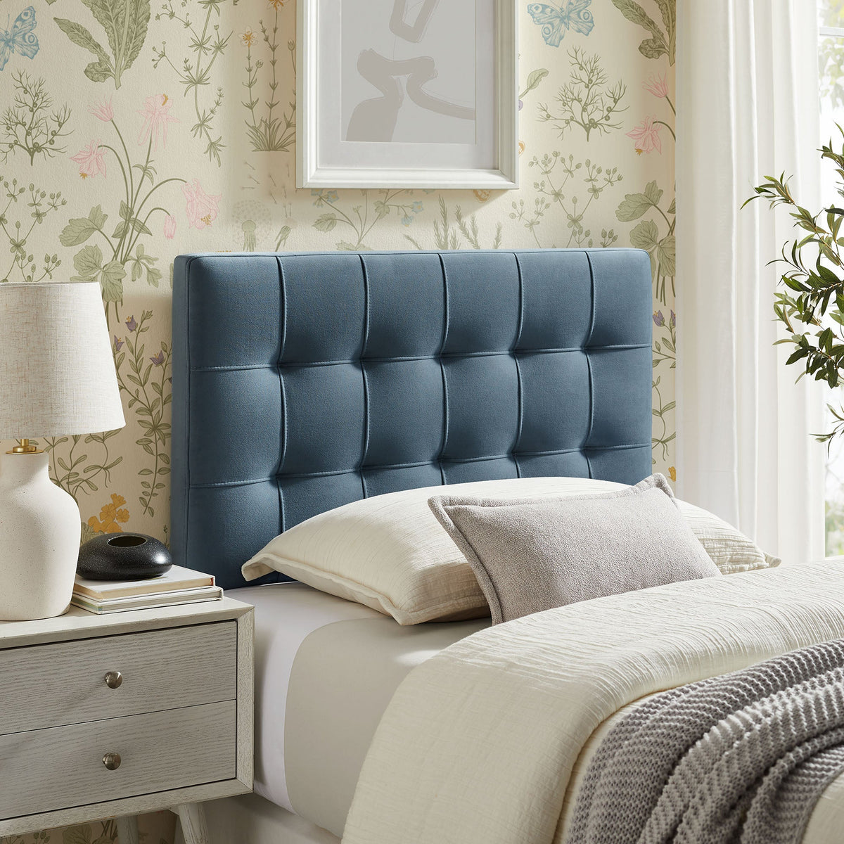 Lily Biscuit Tufted Performance Velvet Headboard