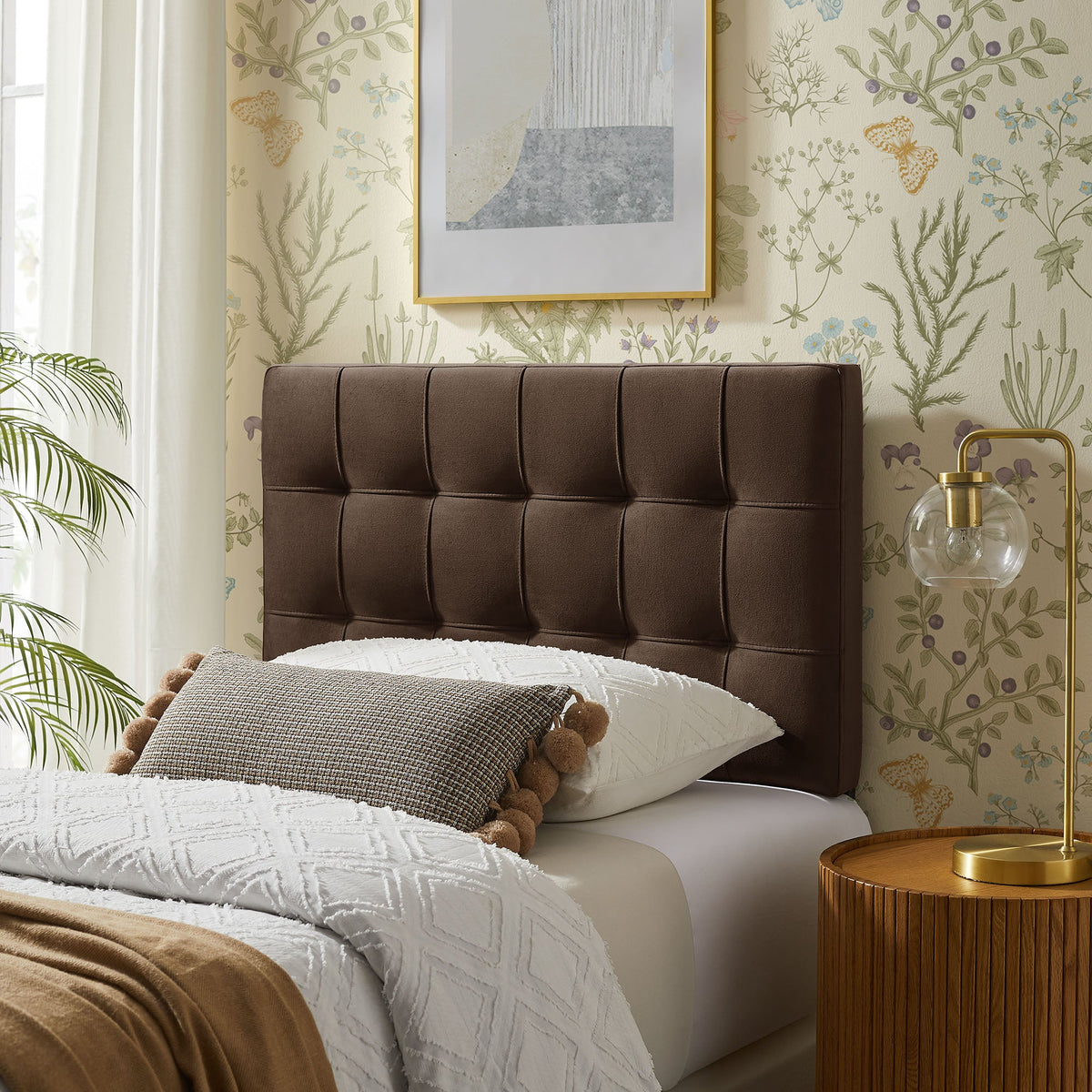 Lily Biscuit Tufted Performance Velvet Headboard