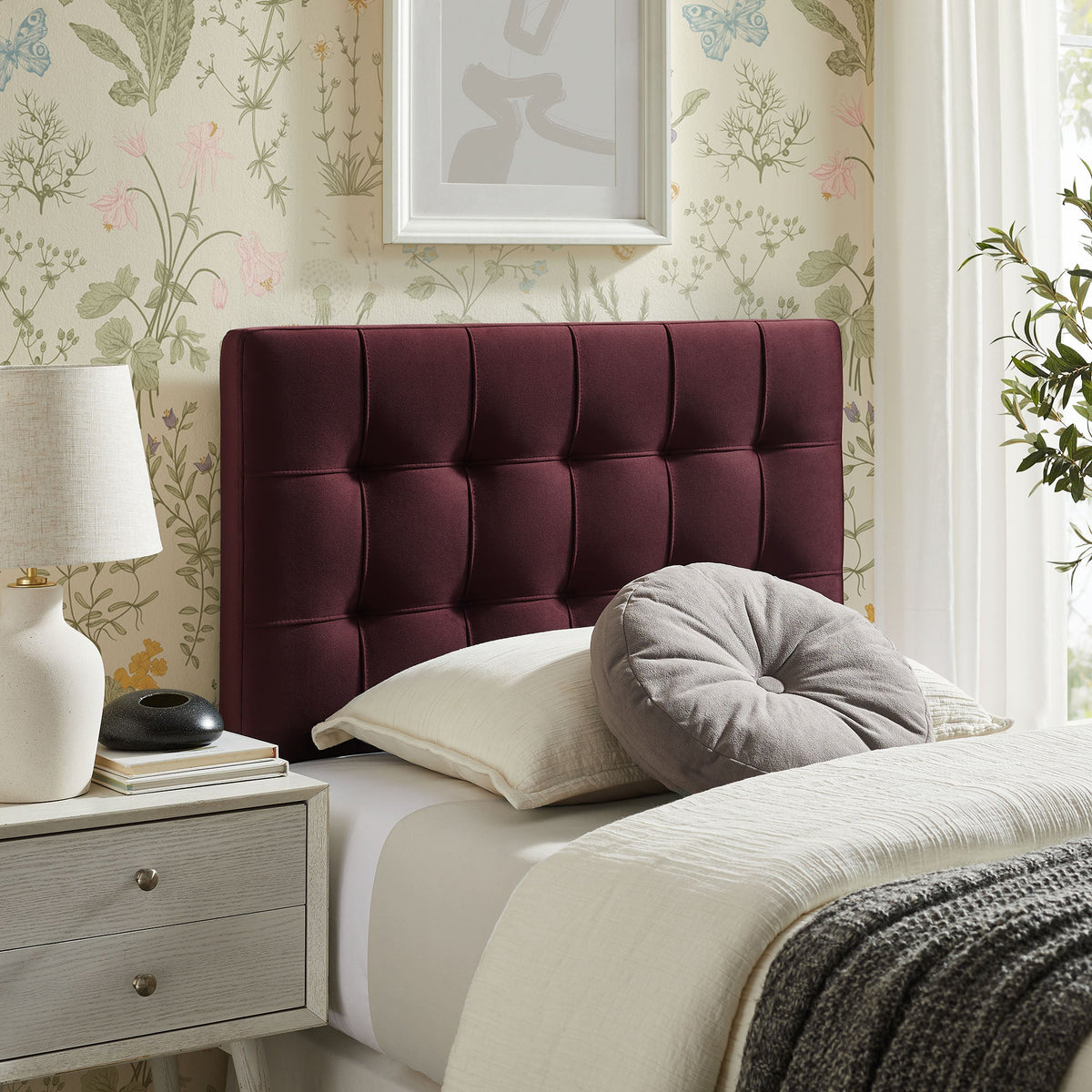 Lily Biscuit Tufted Performance Velvet Headboard