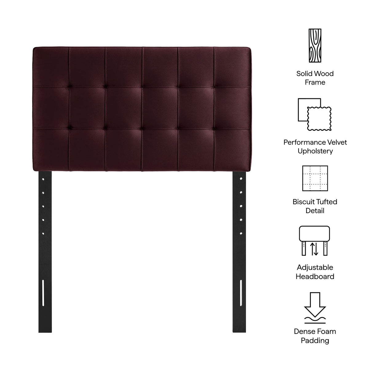 Lily Biscuit Tufted Performance Velvet Headboard