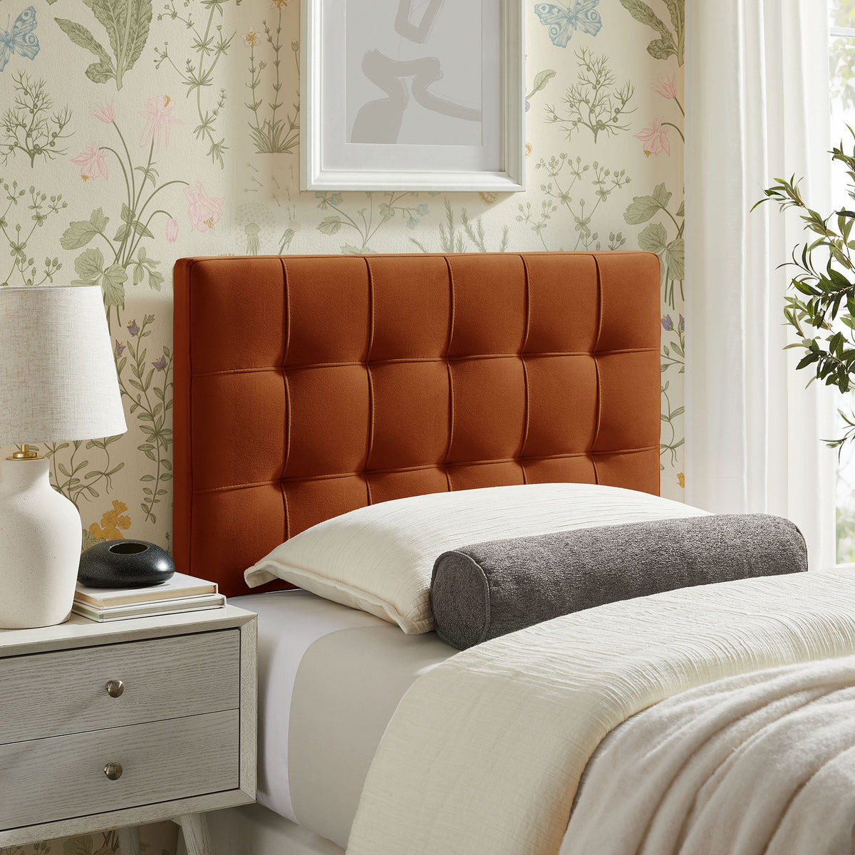 Lily Biscuit Tufted Performance Velvet Headboard