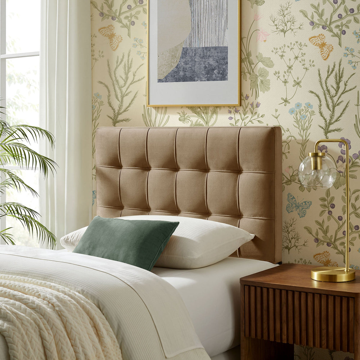 Lily Biscuit Tufted Performance Velvet Headboard