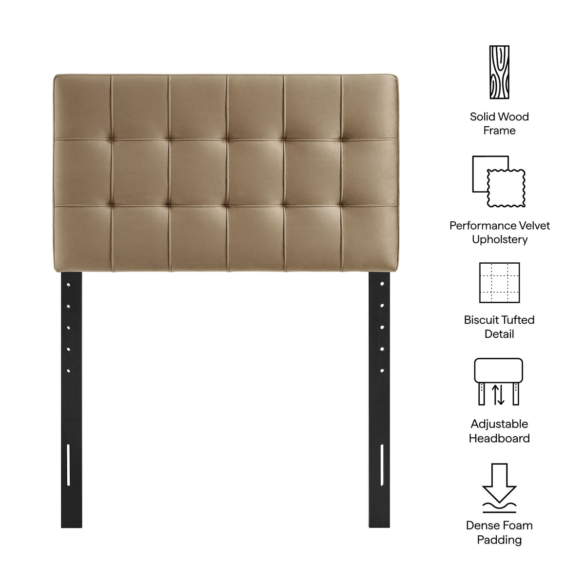 Lily Biscuit Tufted Performance Velvet Headboard