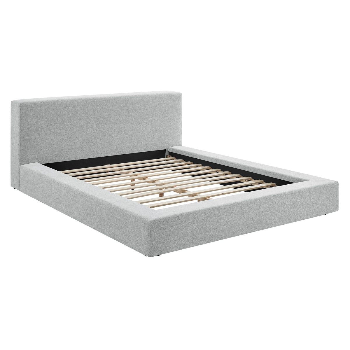Luma Chenille Upholstered Platform Bed Frame