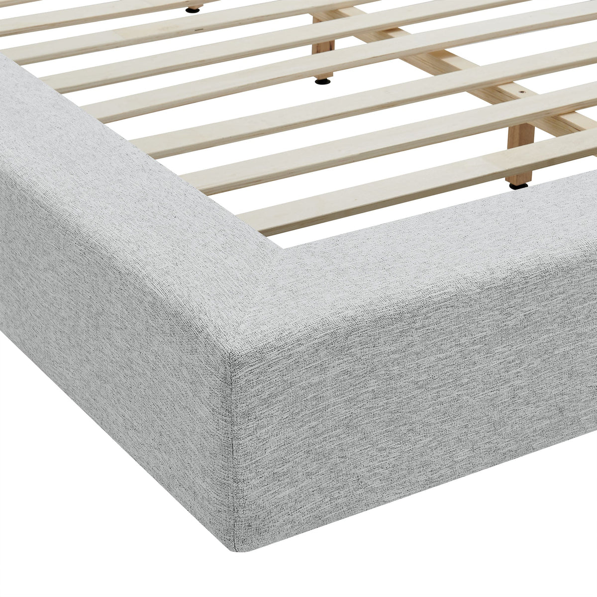 Luma Chenille Upholstered Platform Bed Frame