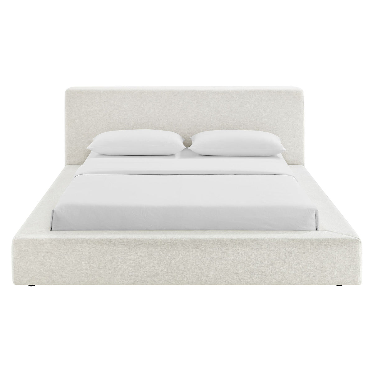 Luma Chenille Upholstered Platform Bed Frame