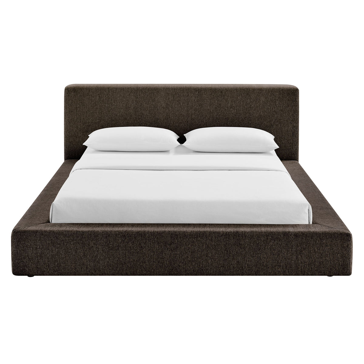 Luma Chenille Upholstered Platform Bed Frame