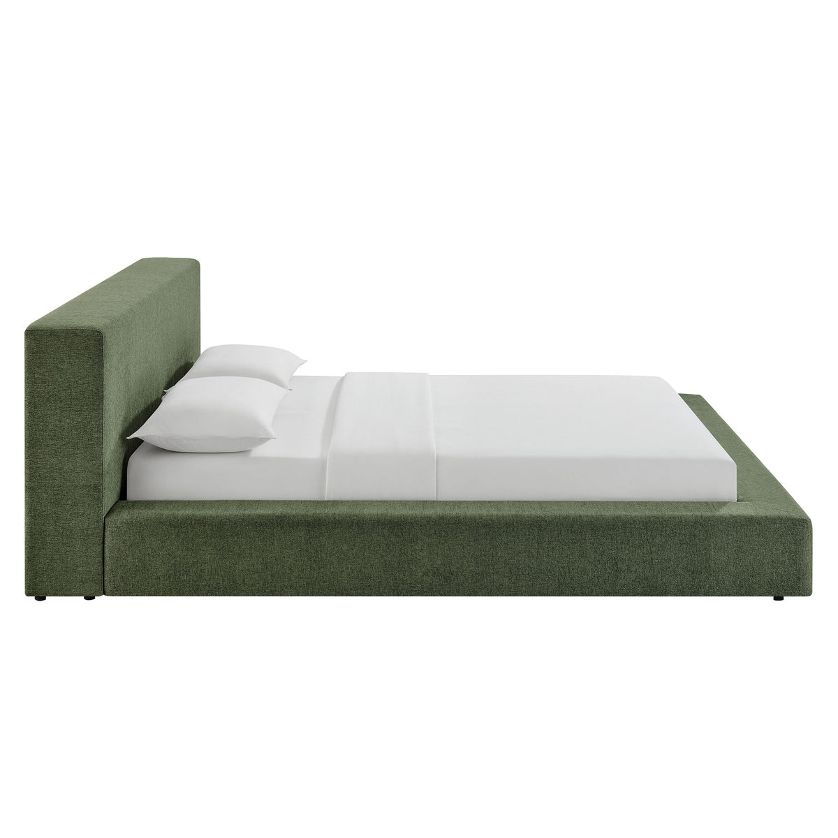 Luma Chenille Upholstered Platform Bed Frame