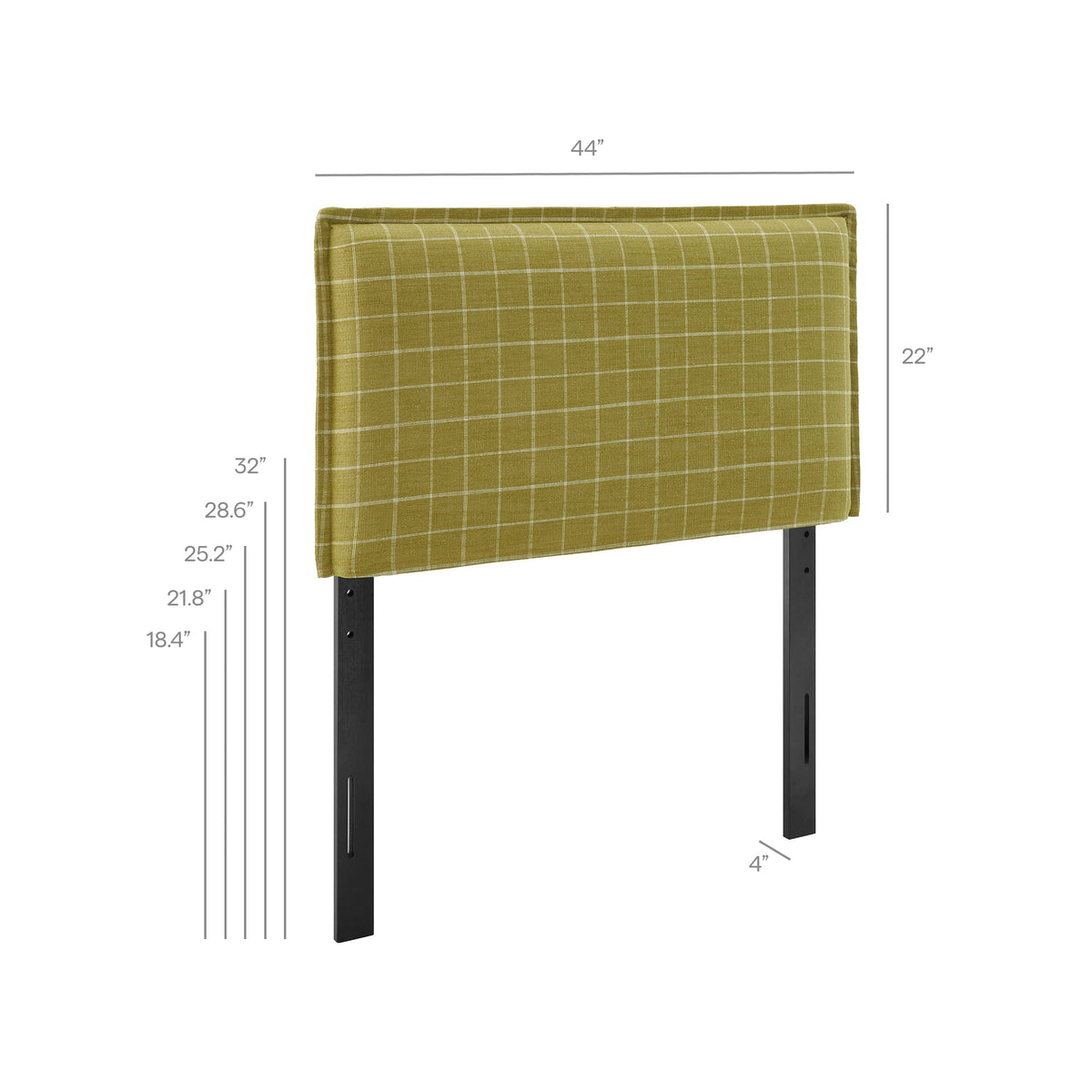Camille Checkered Linen Blend Headboard