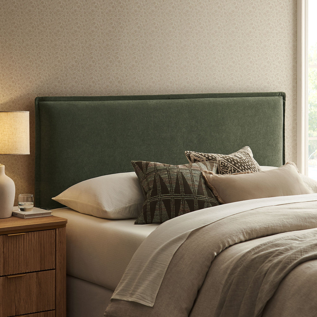 Camille Upholstered Linen Blend Headboard