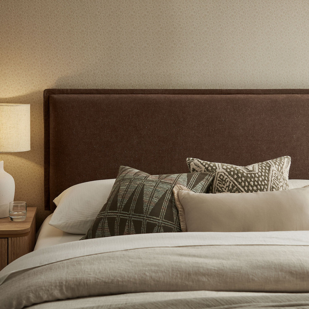 Camille Upholstered Linen Blend Headboard