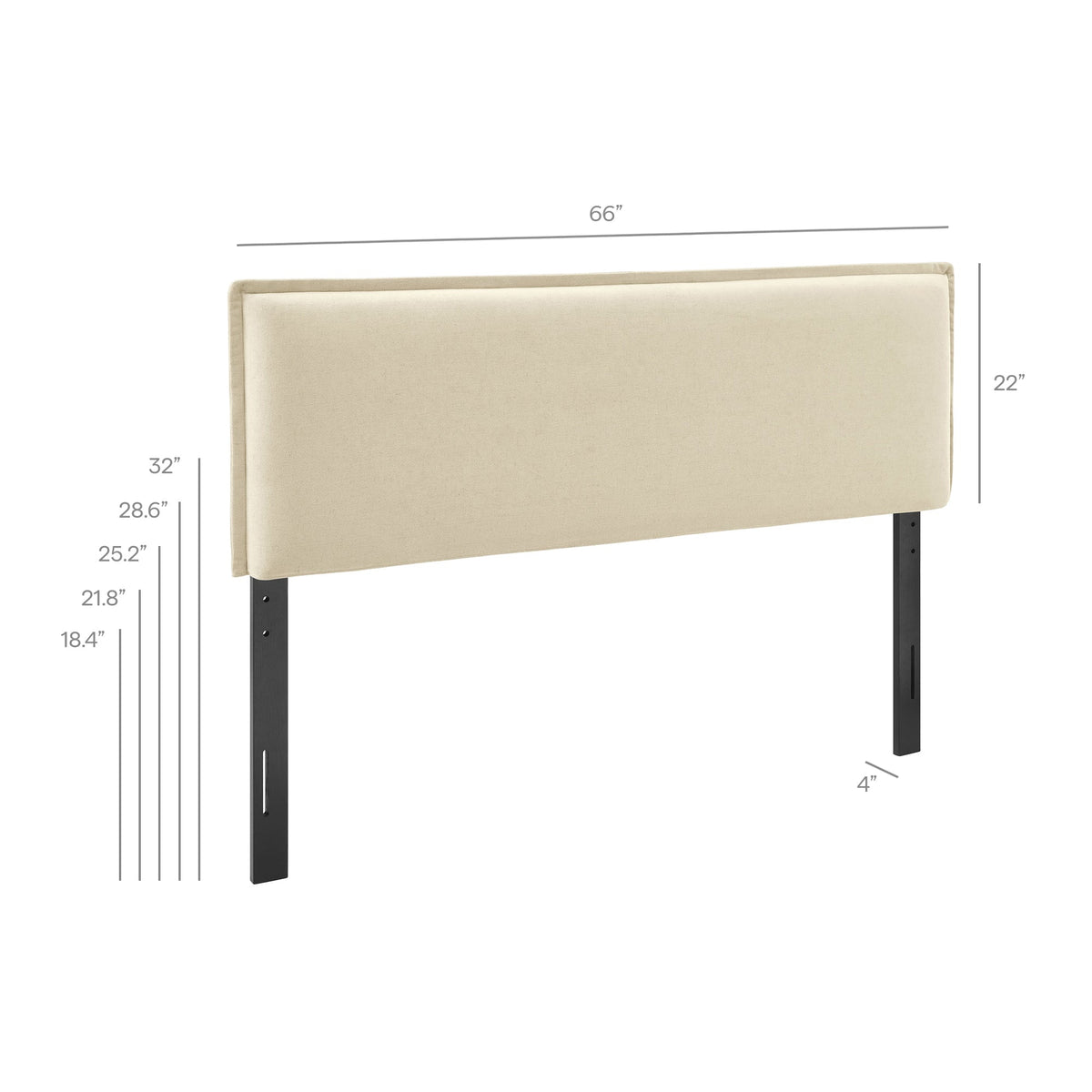 Camille Upholstered Linen Blend Headboard