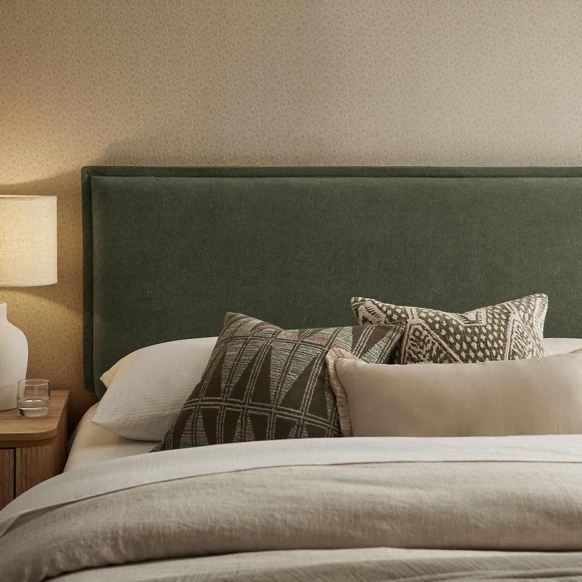 Camille Upholstered Linen Blend Headboard