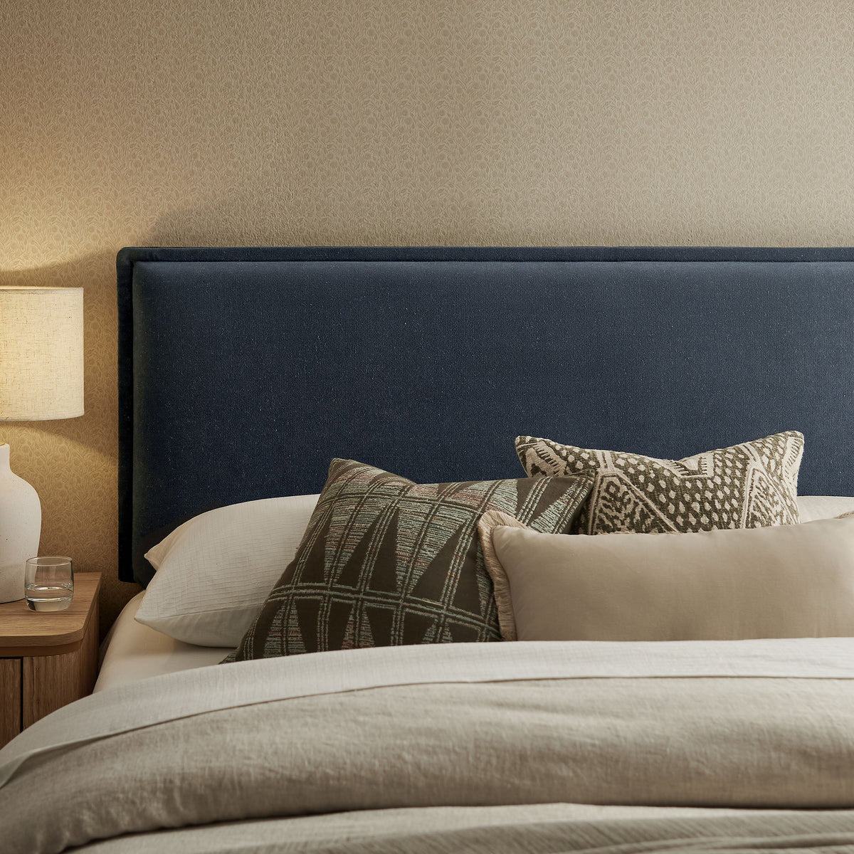 Camille Upholstered Linen Blend Headboard