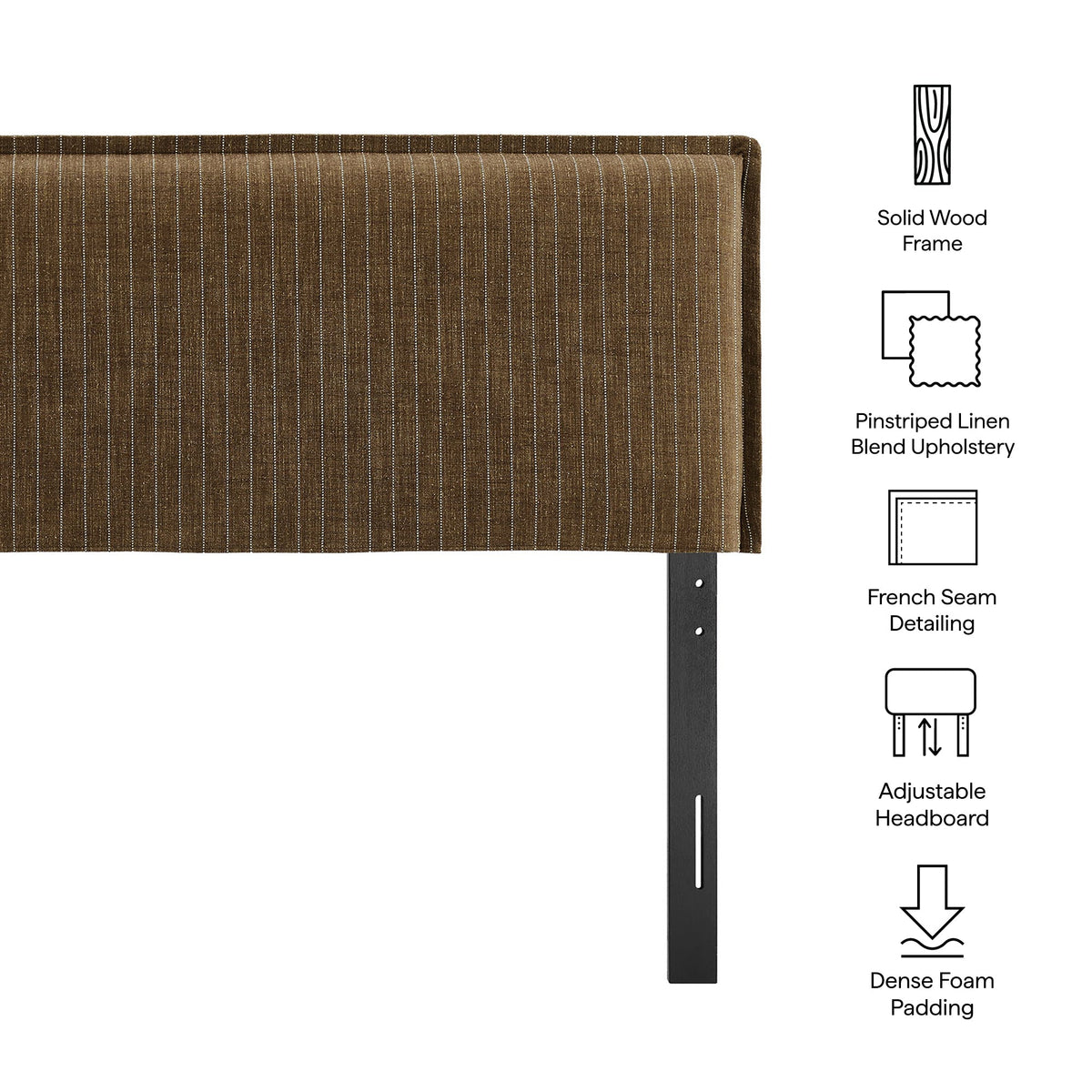 Camille Striped Linen Blend Headboard