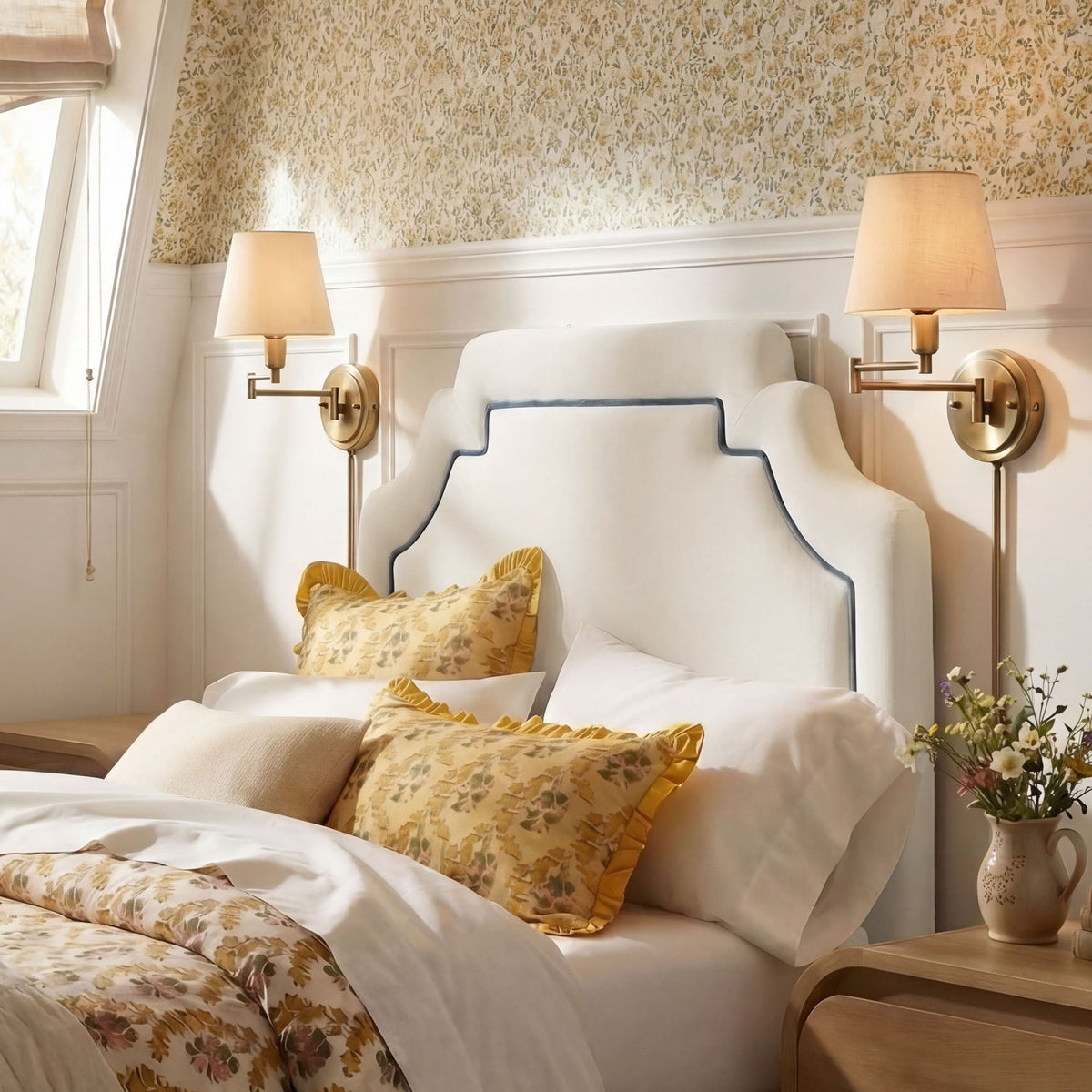 Magnolia Stain-Resistant Performance Velvet Headboard