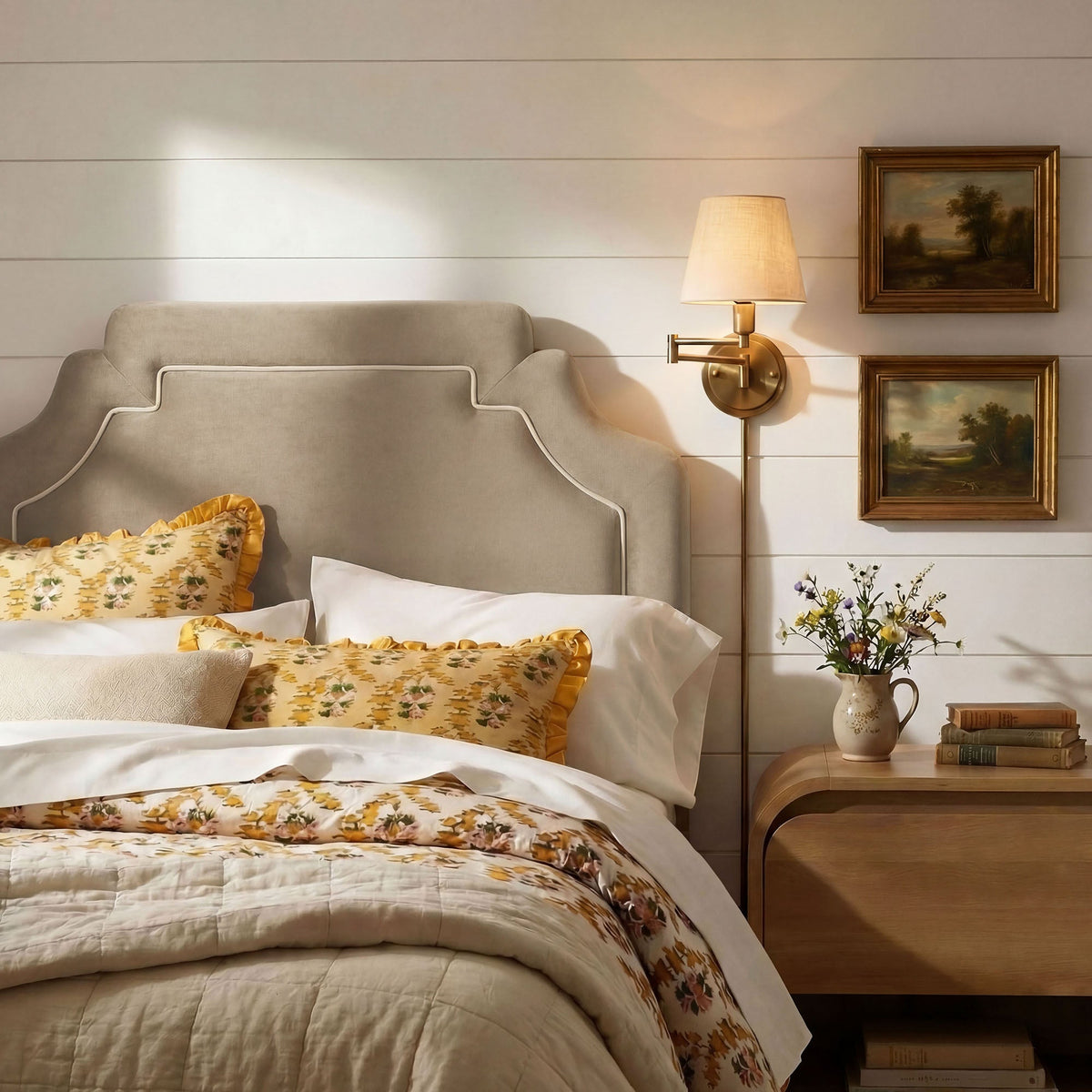 Magnolia Stain-Resistant Performance Velvet Headboard