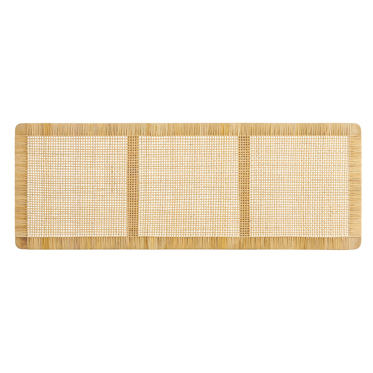 Sandy Wall Mounted Wood and Rattan Headboard