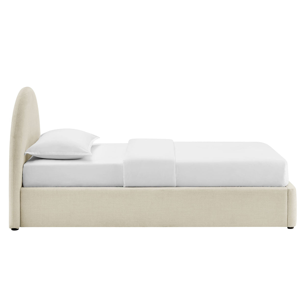 Resort Upholstered Fabric Storage Platform Bed Frame