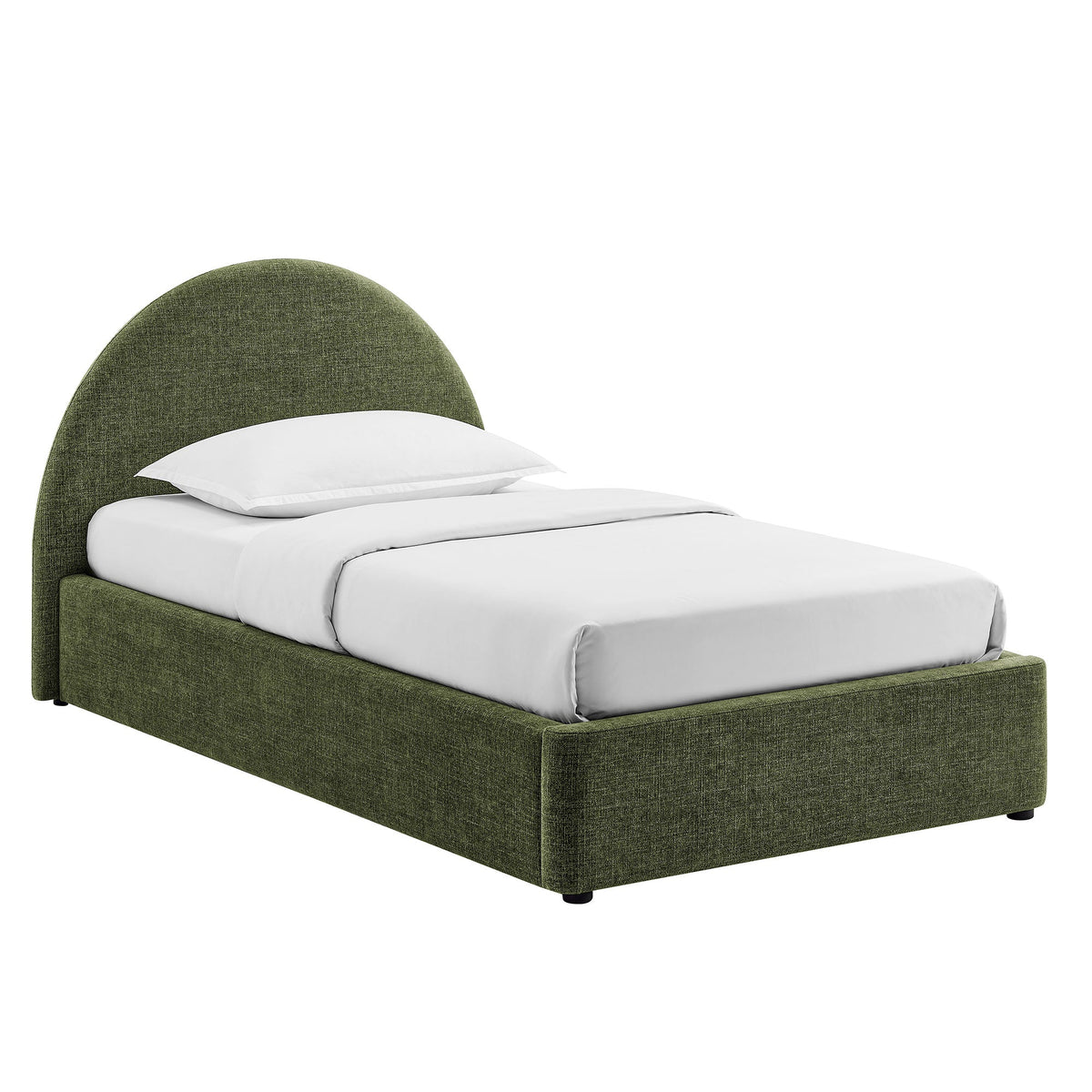 Resort Upholstered Fabric Storage Platform Bed Frame
