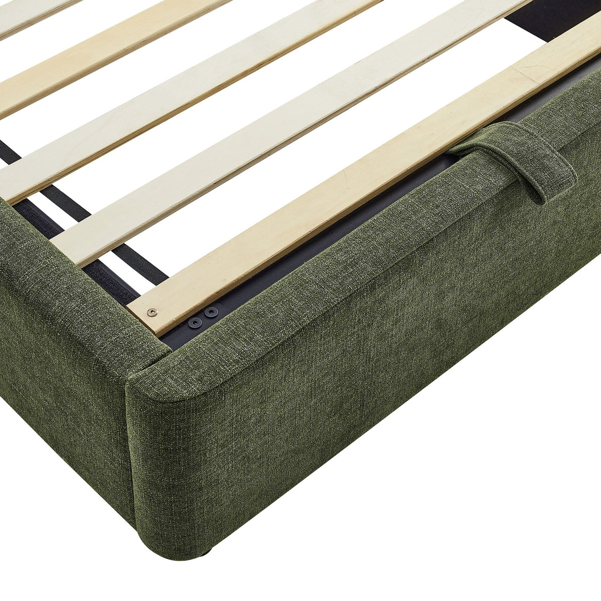 Resort Upholstered Fabric Storage Platform Bed Frame