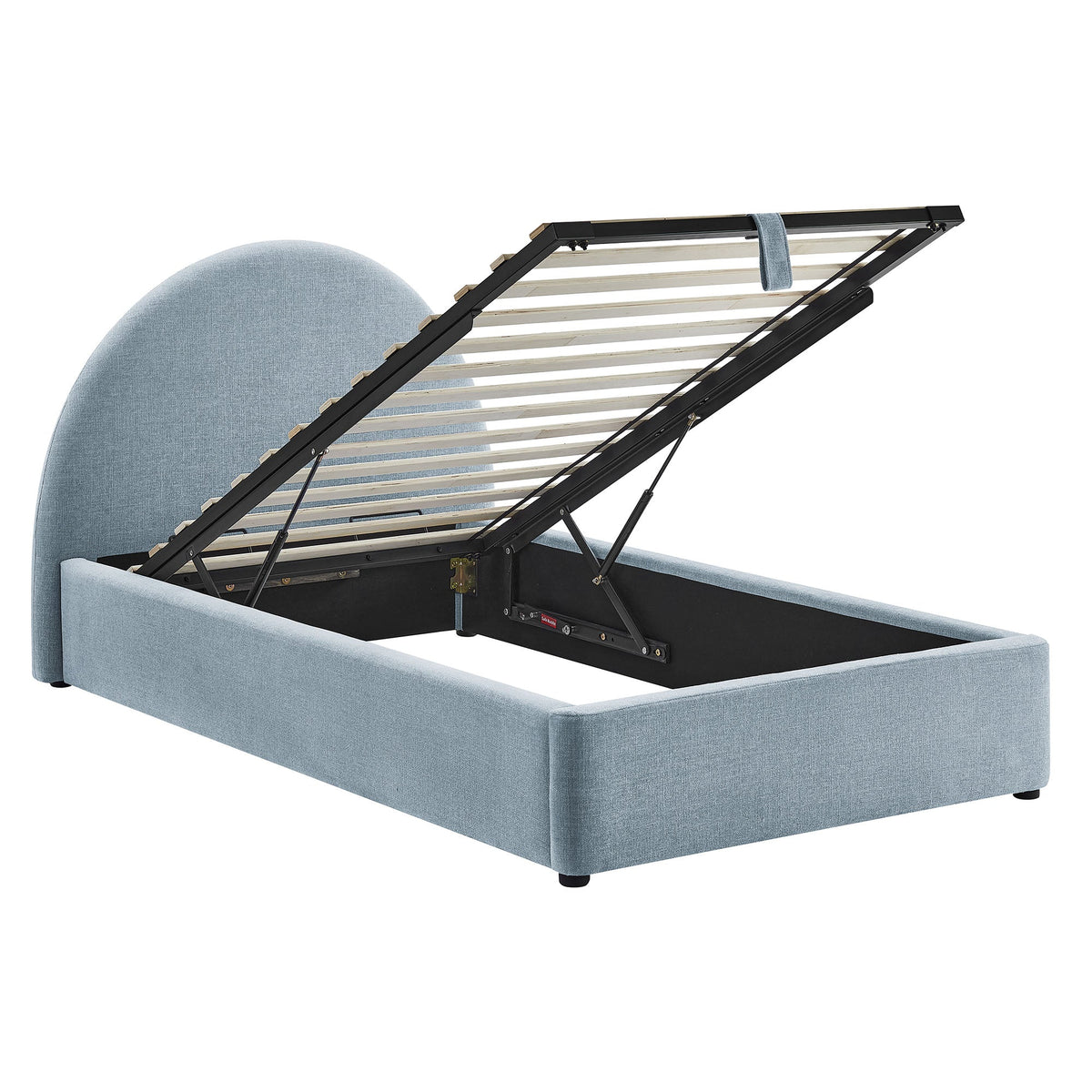 Resort Upholstered Fabric Storage Platform Bed Frame