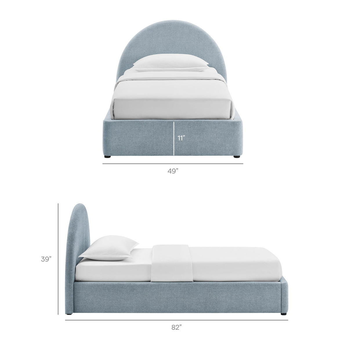 Resort Upholstered Fabric Storage Platform Bed Frame